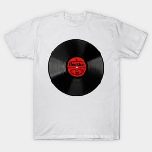 Houston Gift Retro Musical Art Vintage Vinyl Record Design T-Shirt